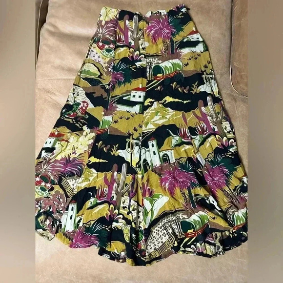 Vintage City Clothing Co Southwest Print Midi Skirt Size Small - Picture 5 of 12